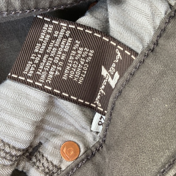 NWOT 7 for all Mankind Olive/Gray Jean - Picture 6 of 10